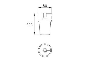 SIRIUS - Wall-mounted satin glass Bathroom soap dispenser by RUBINETTERIE STELLA - view 3